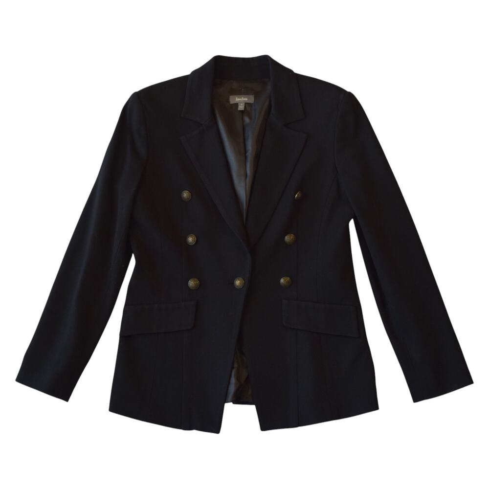 Neiman Marcus Black Button-Front Blazer – Size Small